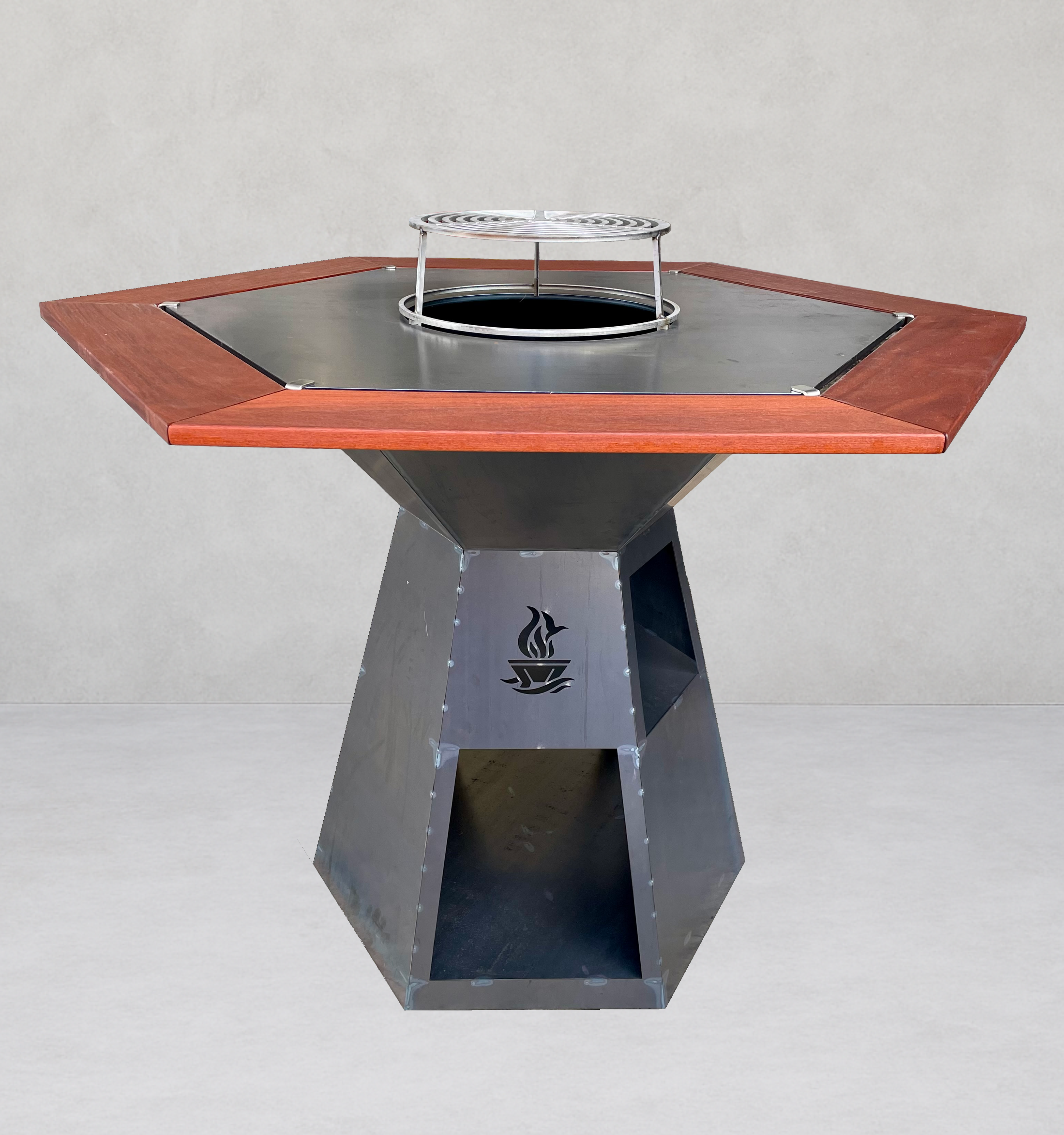 Brasero 100 cm avec tablette Cabreuva