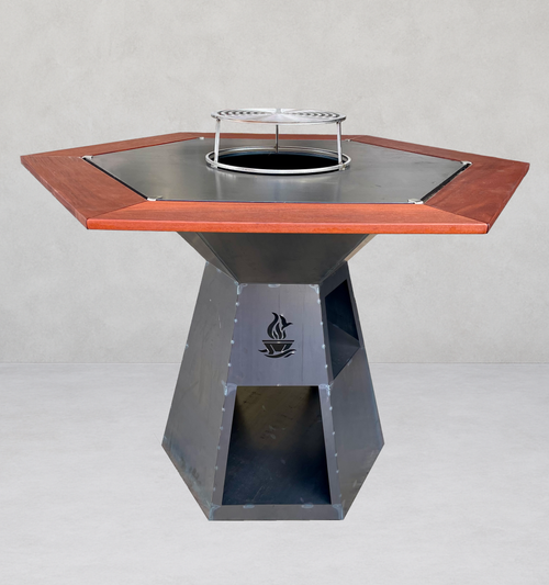 Brasero 100 cm avec tablette Cabreuva