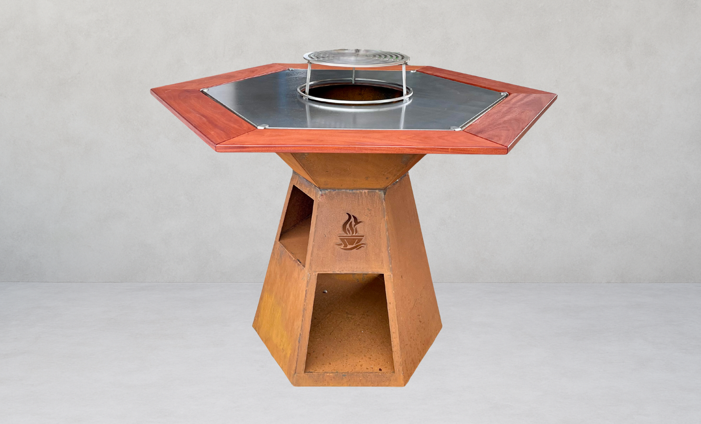 Brasero 80 cm avec tablette Cabreuva