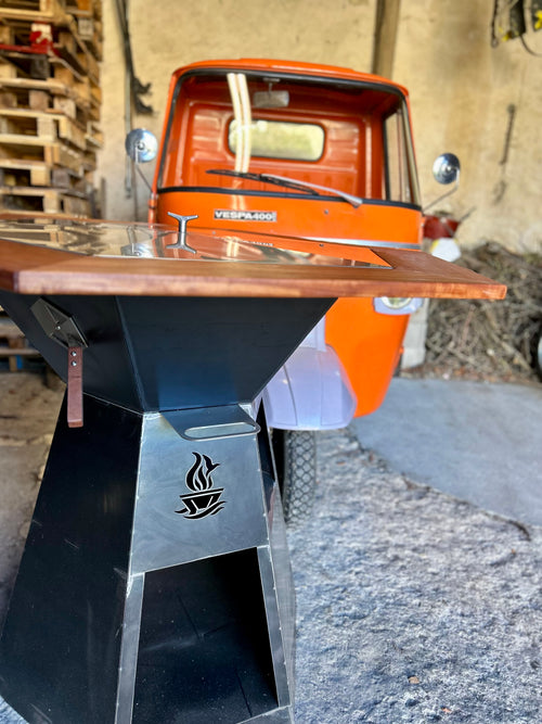 Brasero 80 cm avec tablette Cabreuva